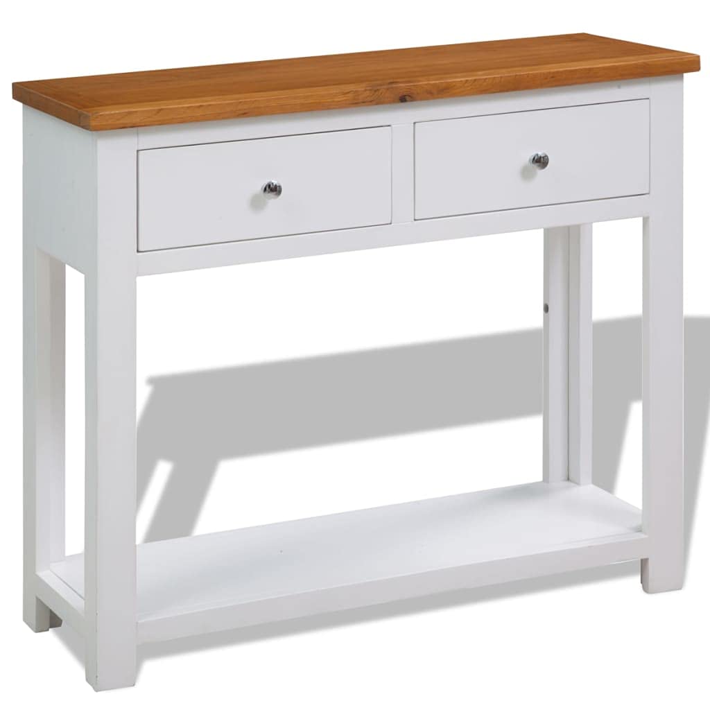 Solid Oak Wood Console Table O45831