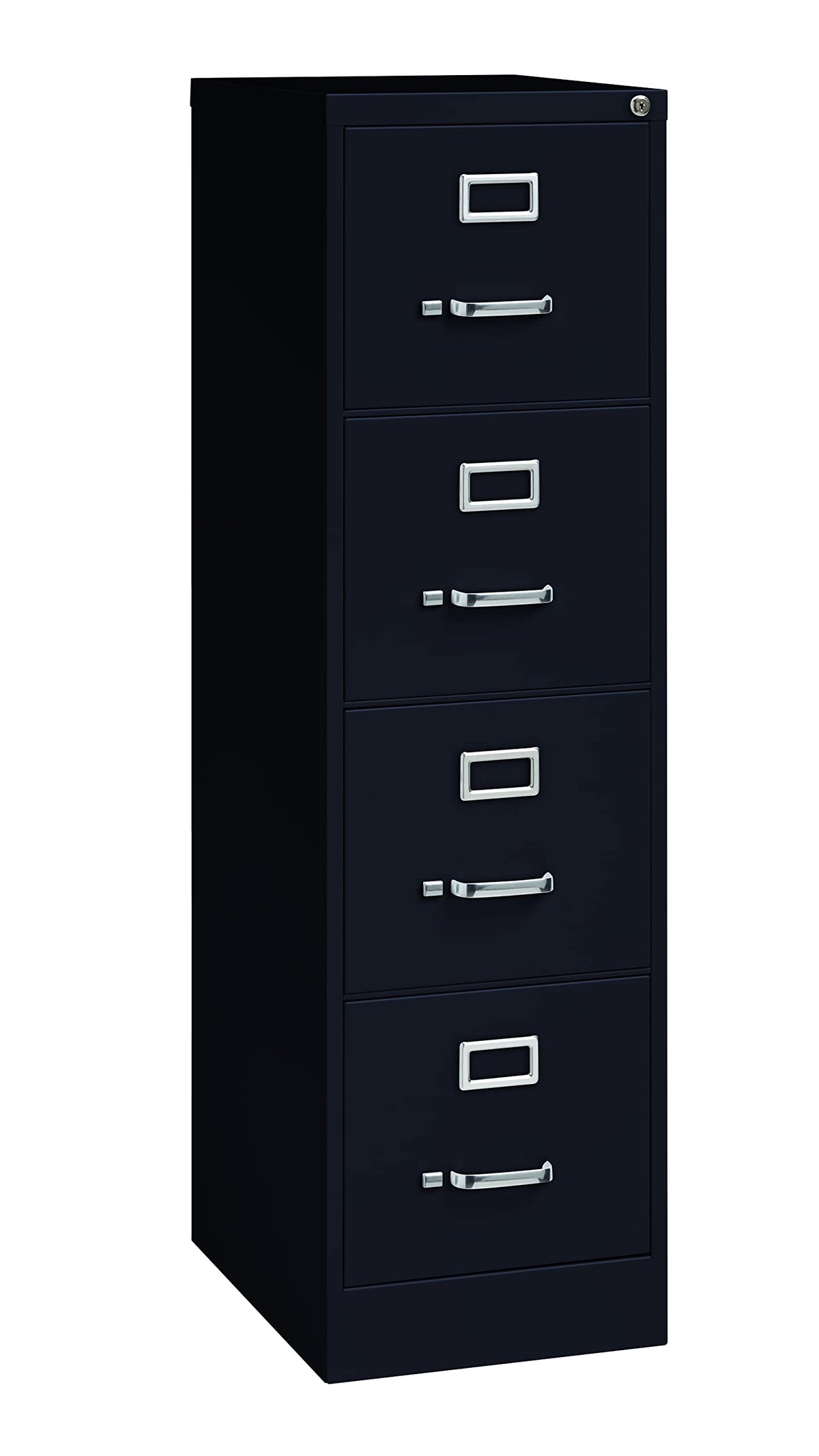 22" Deep 4 Drawer Letter Width Steel Vertical File Cabinet, Black P910689