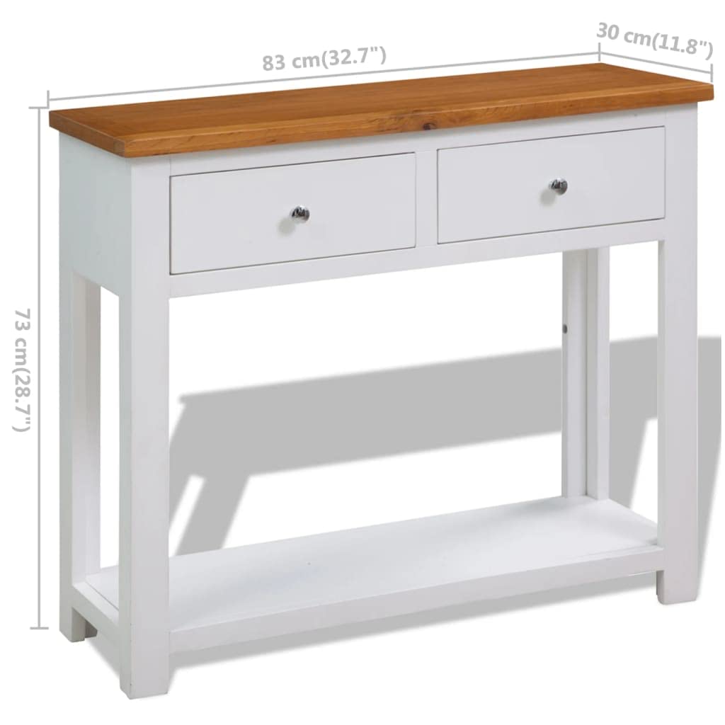 Solid Oak Wood Console Table O45831