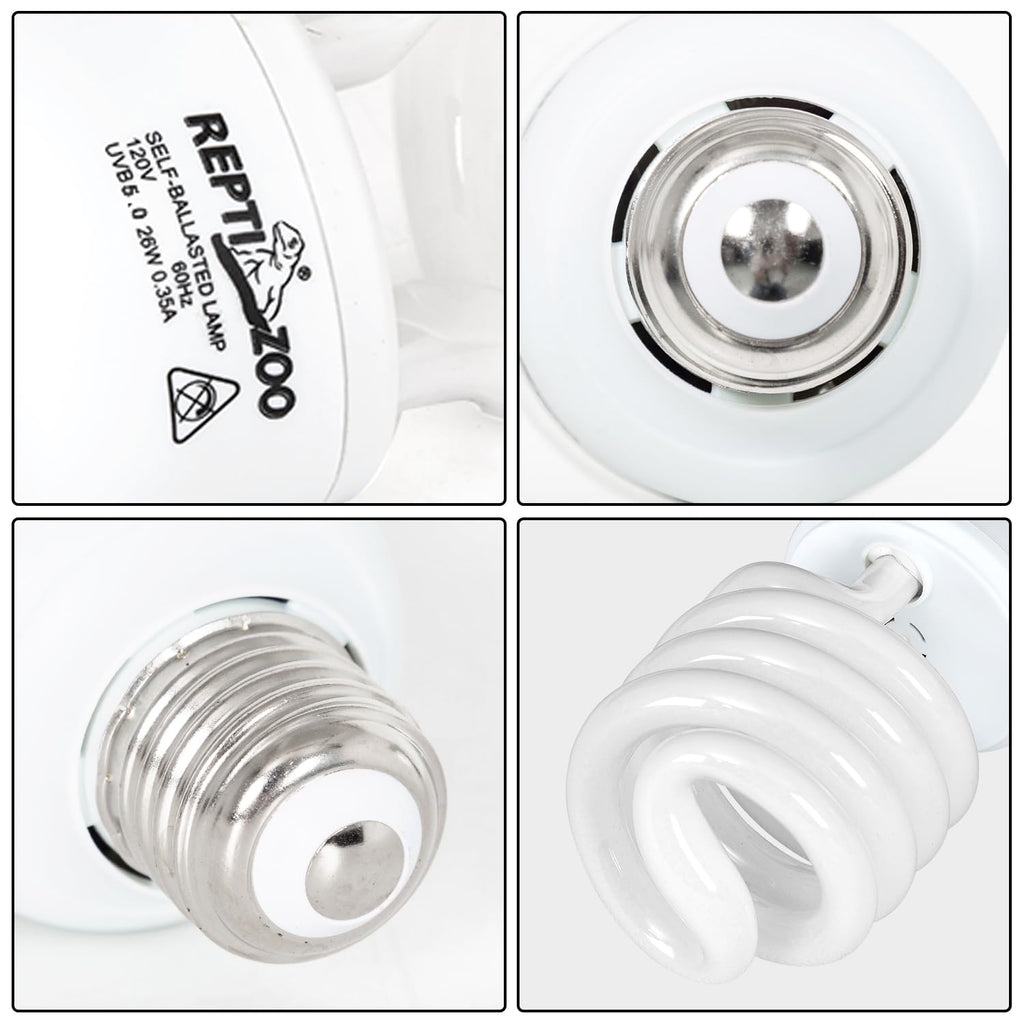 Reptile Heat Lamp Combo Pack with Dual Light Fixture W8174