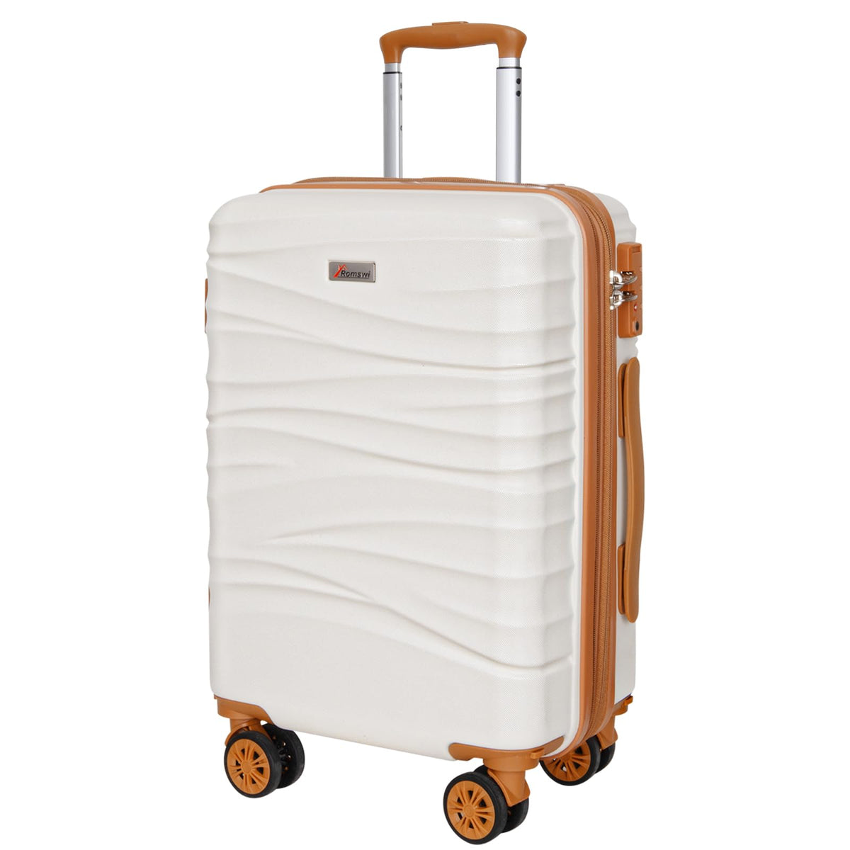 Expandable 21" Carry On Hardshell Luggage with Spinner Wheels, White R76852