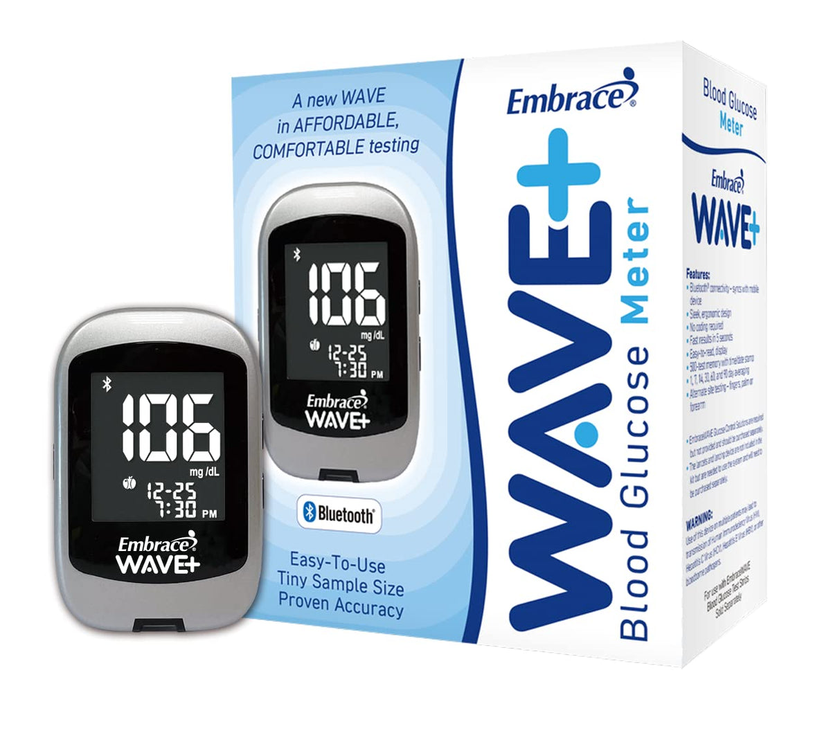 Bluetooth Diabetes Testing Prepack with 3 Meters and 24 Boxes of 50ct Blood Test Strips U454463