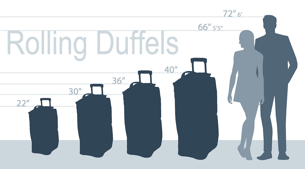 Rolling Duffel Bag, Black, 22" F40662