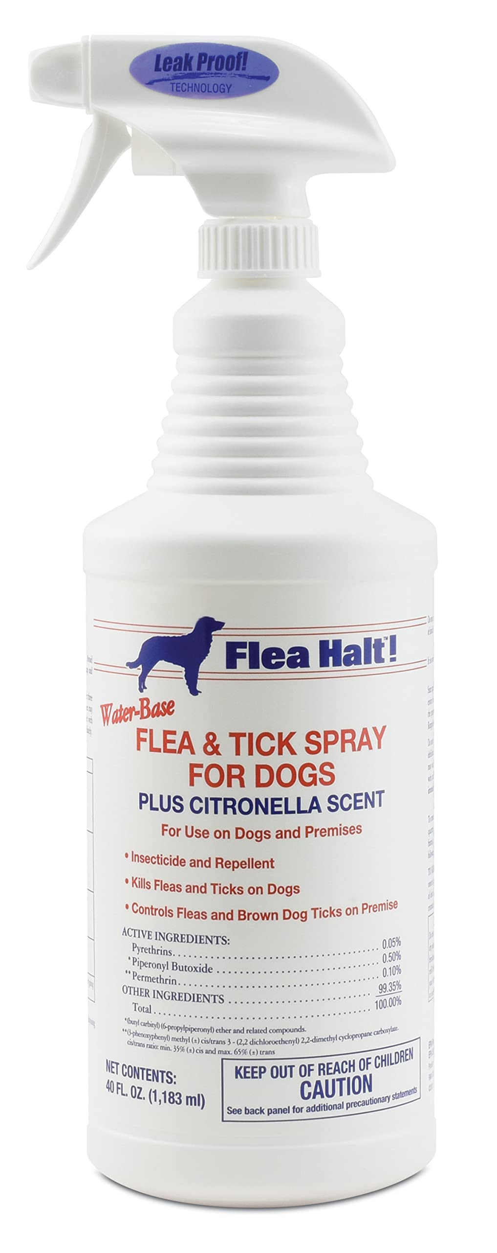 Water-Based Flea & Tick Spray for Dogs, 40 fl oz W11089