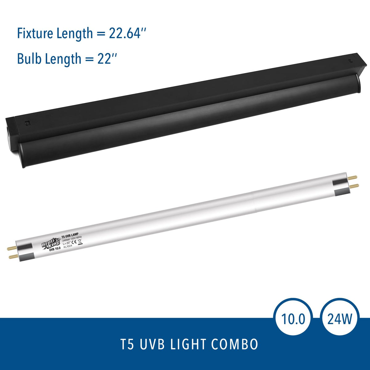 24W 10.0 UVB Reptile Light Fixture Kit E515884