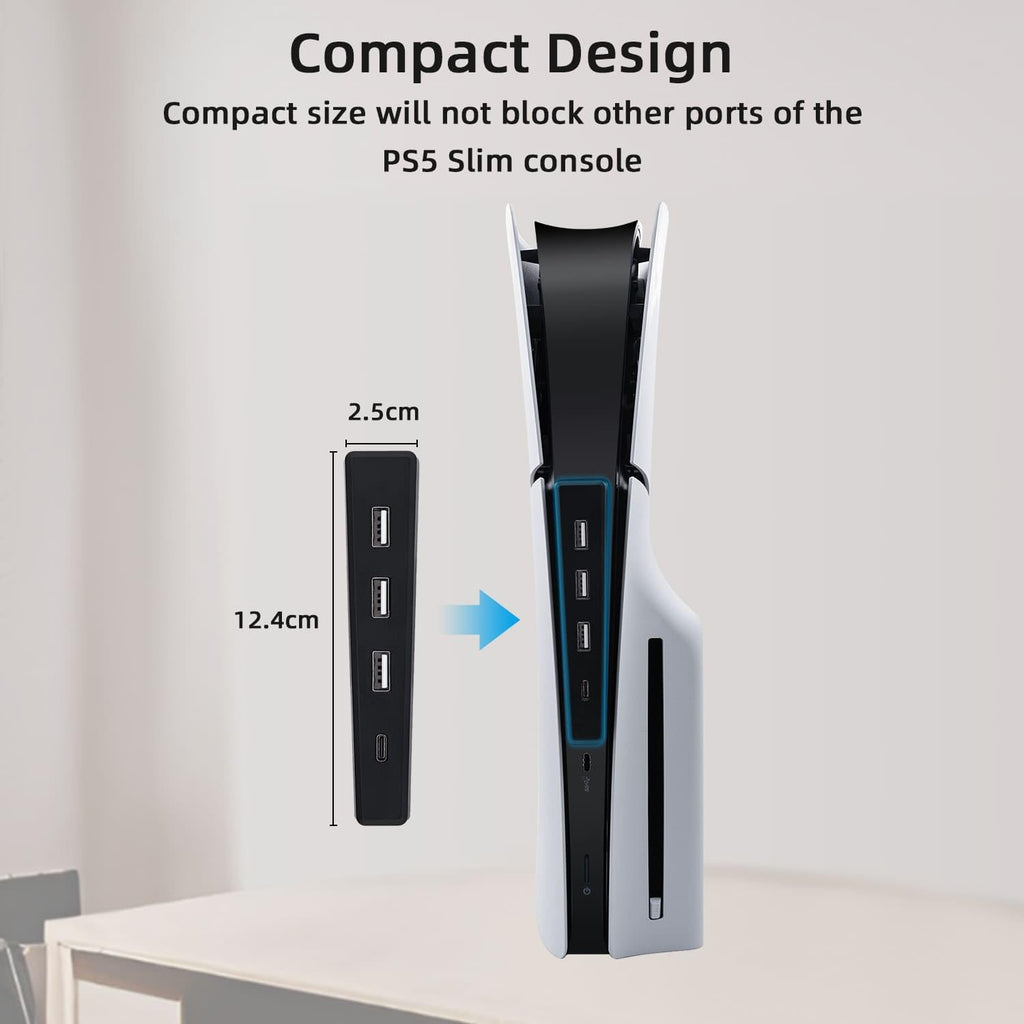 Black 4 Ports USB 2.0 Hub R2414