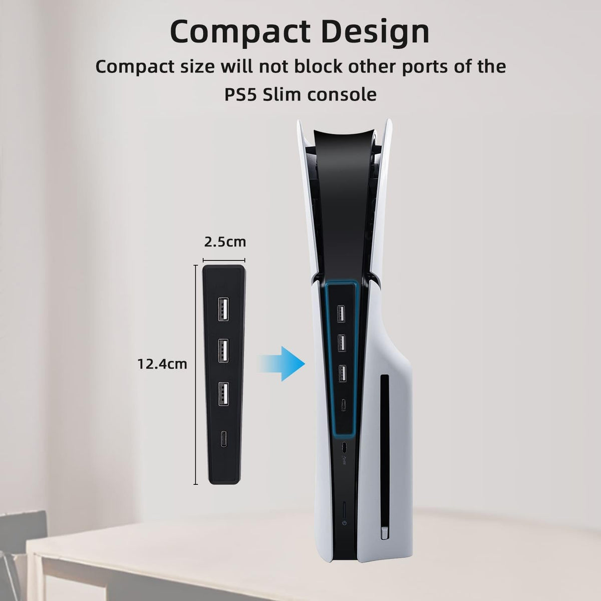 Black 4 Ports USB 2.0 Hub R2414
