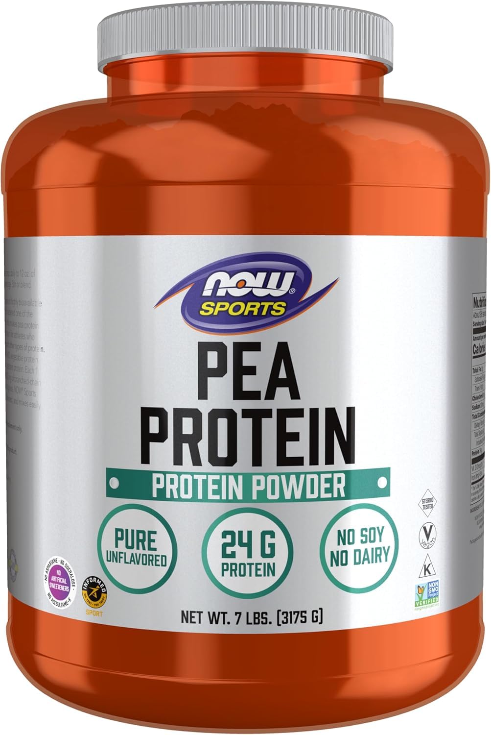 Pea Protein Natural Unflavored Powder 7-Pound N546