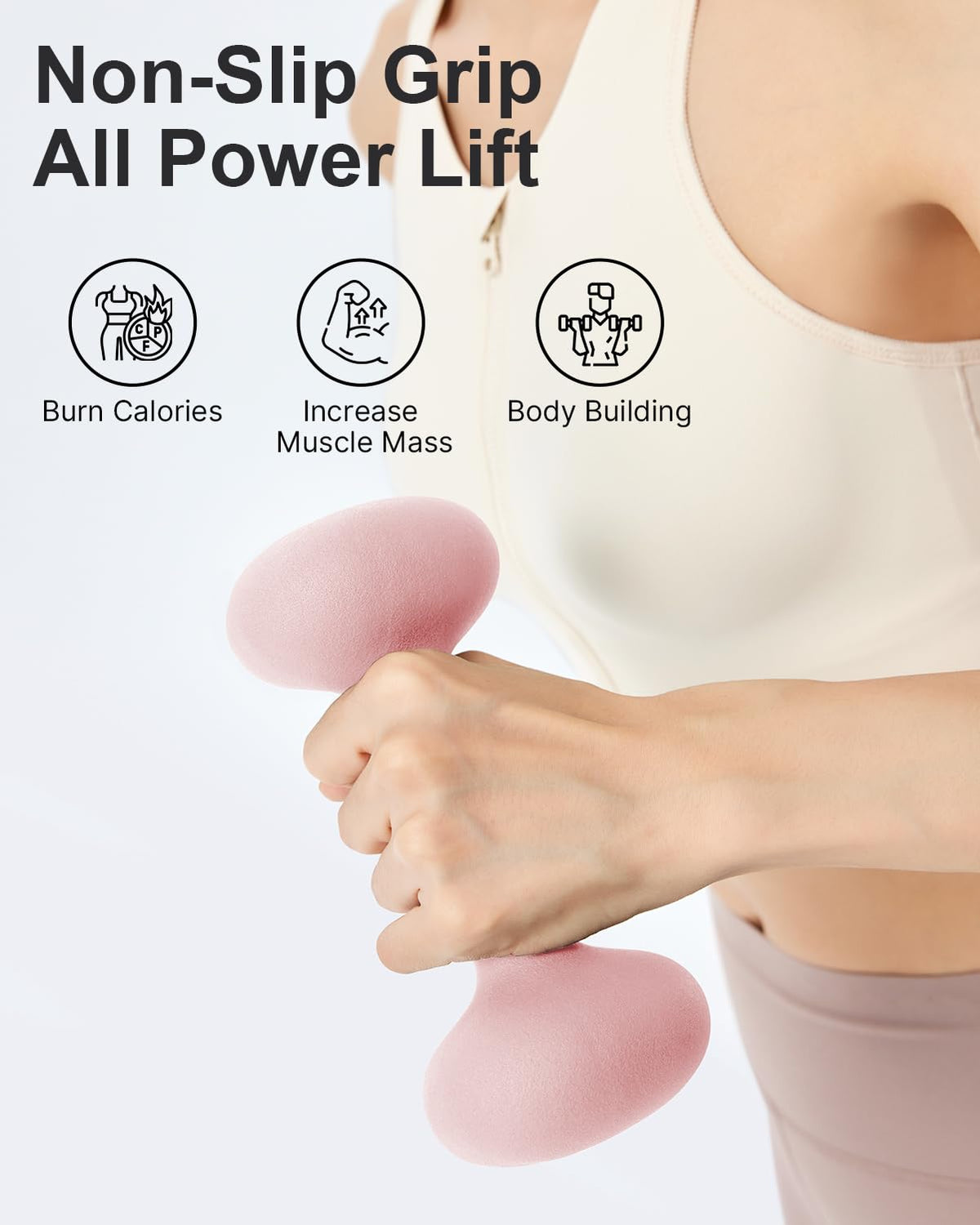 2-15 Pound Non-Slip Dumbbell Set of 2 M7407