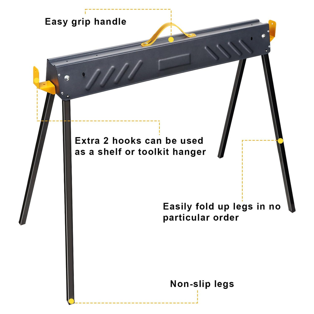 2 Pack Heavy Duty Folding Saw Horses Table W761