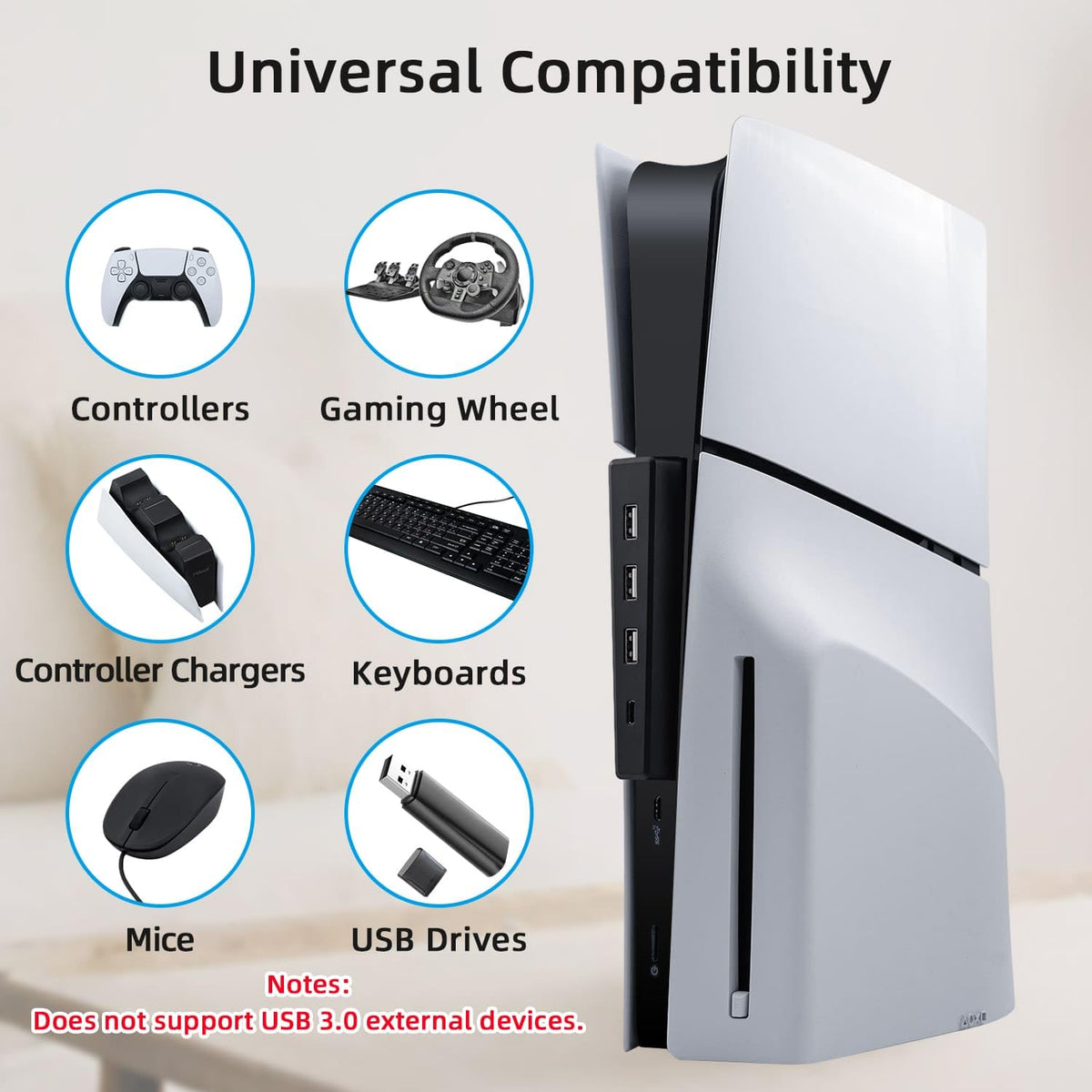 Black 4 Ports USB 2.0 Hub R2414