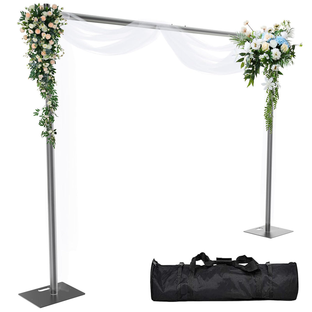 8ftx10ft Adjustable Heavy Duty Black Pipe and Drape Backdrop Stand W9404