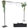 8ftx10ft Adjustable Heavy Duty Black Pipe and Drape Backdrop Stand W9404