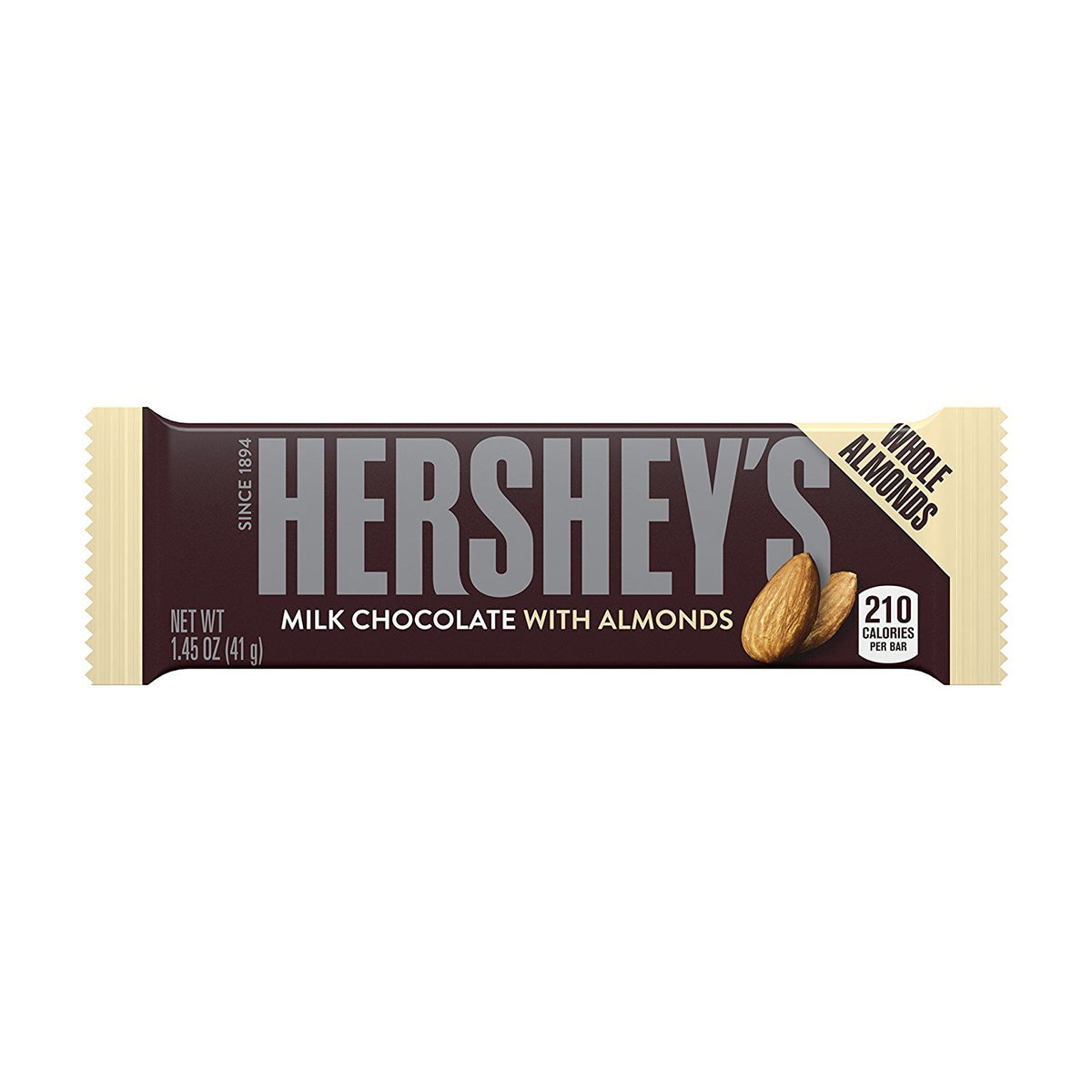 Chocolate Candy Bar with Almonds, 36 Count Z1527