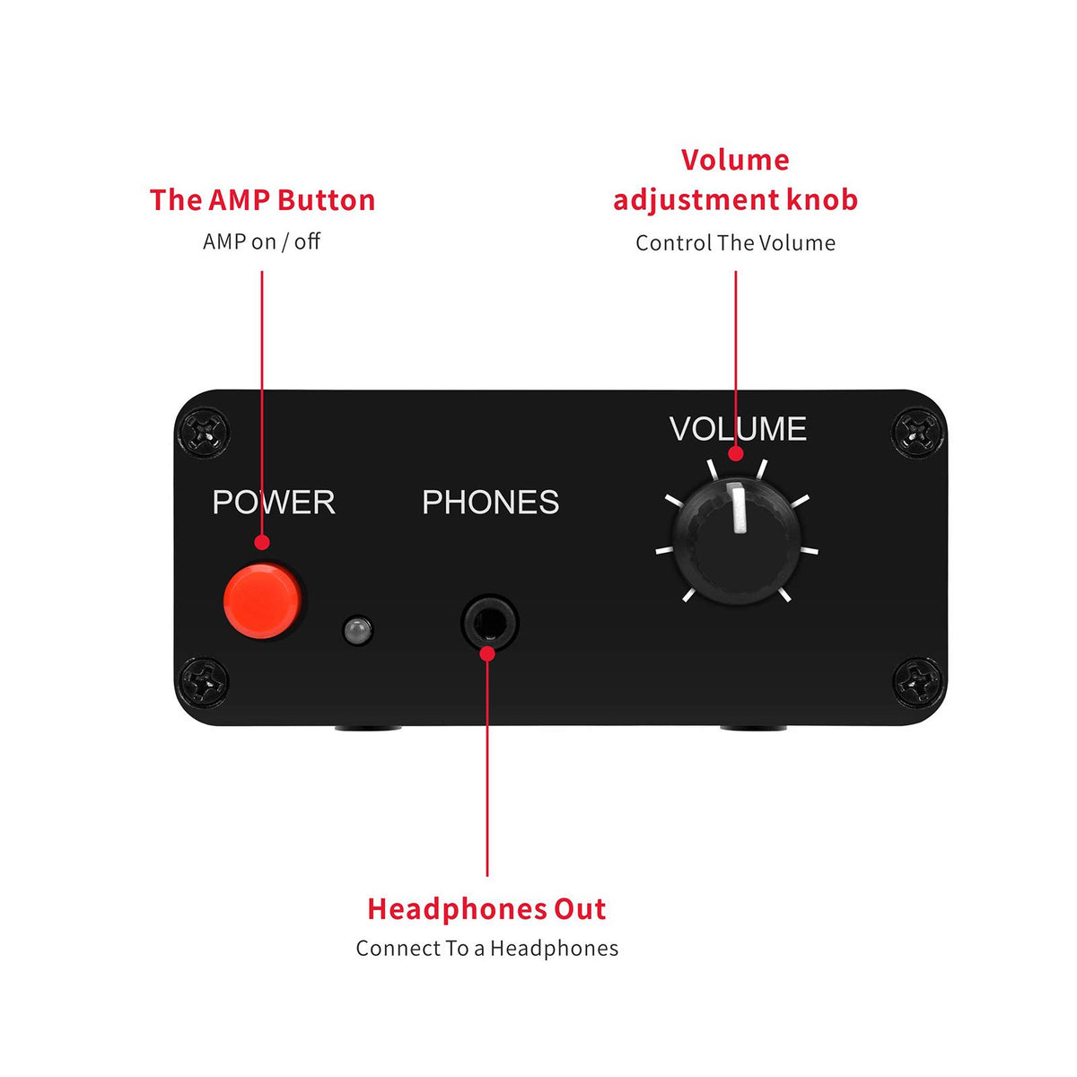 Stereo Audio Preamplifier, Headphone Amplifier, Phono Turntable Preamp with RCA 3.5mm Input Output G473