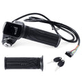 36V E-Scooter Throttle Replacement with Display Light Switch Lock 2 Keys Twist Accelerator Handle Grip 6-Pin V904163