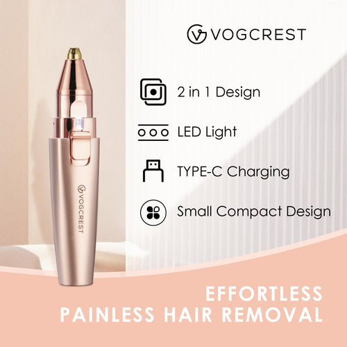 2 in1 Eyebrow Facial Trimmer with Replacement Heads N363