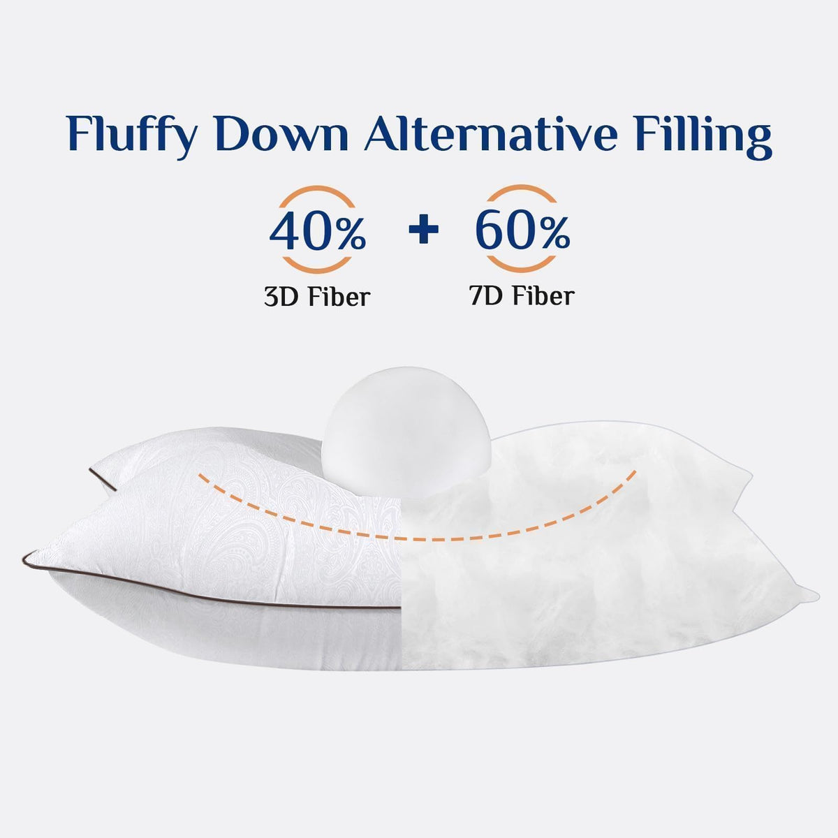 King Size Pillows 2 Pack Cooling Down Alternative J685