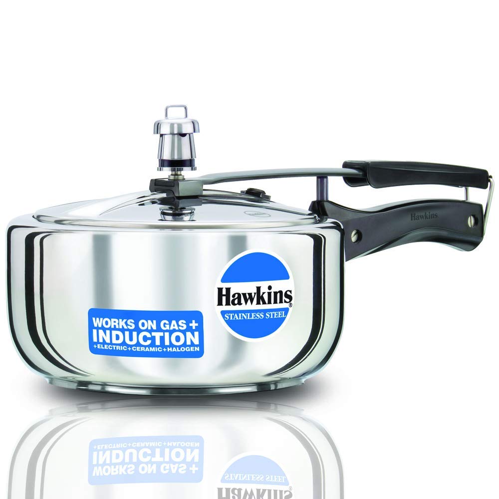 Stainless Steel Induction Compatible Pressure Cooker, 3 Litre Y45238