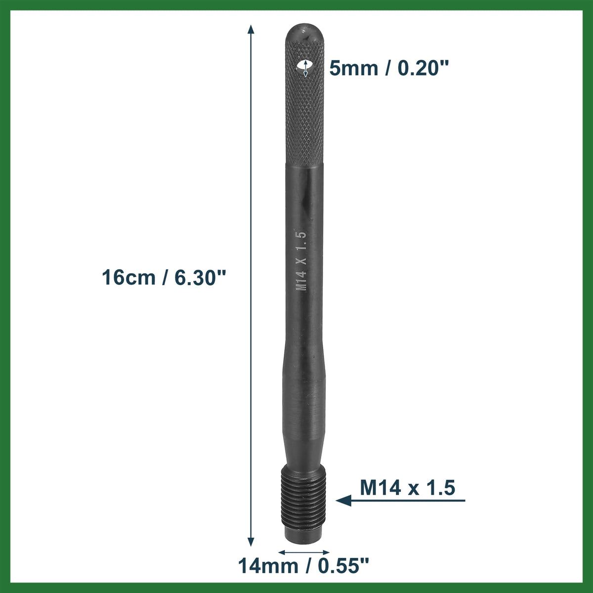 2pcs Black Carbon Steel Wheel Hangers Alignment Pin M14x1.5 F9192