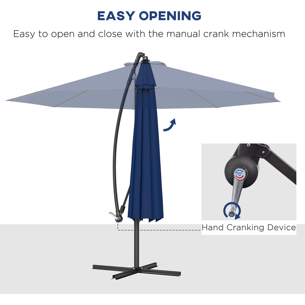 10' Cantilever Tilt Offset Patio Umbrella L4999