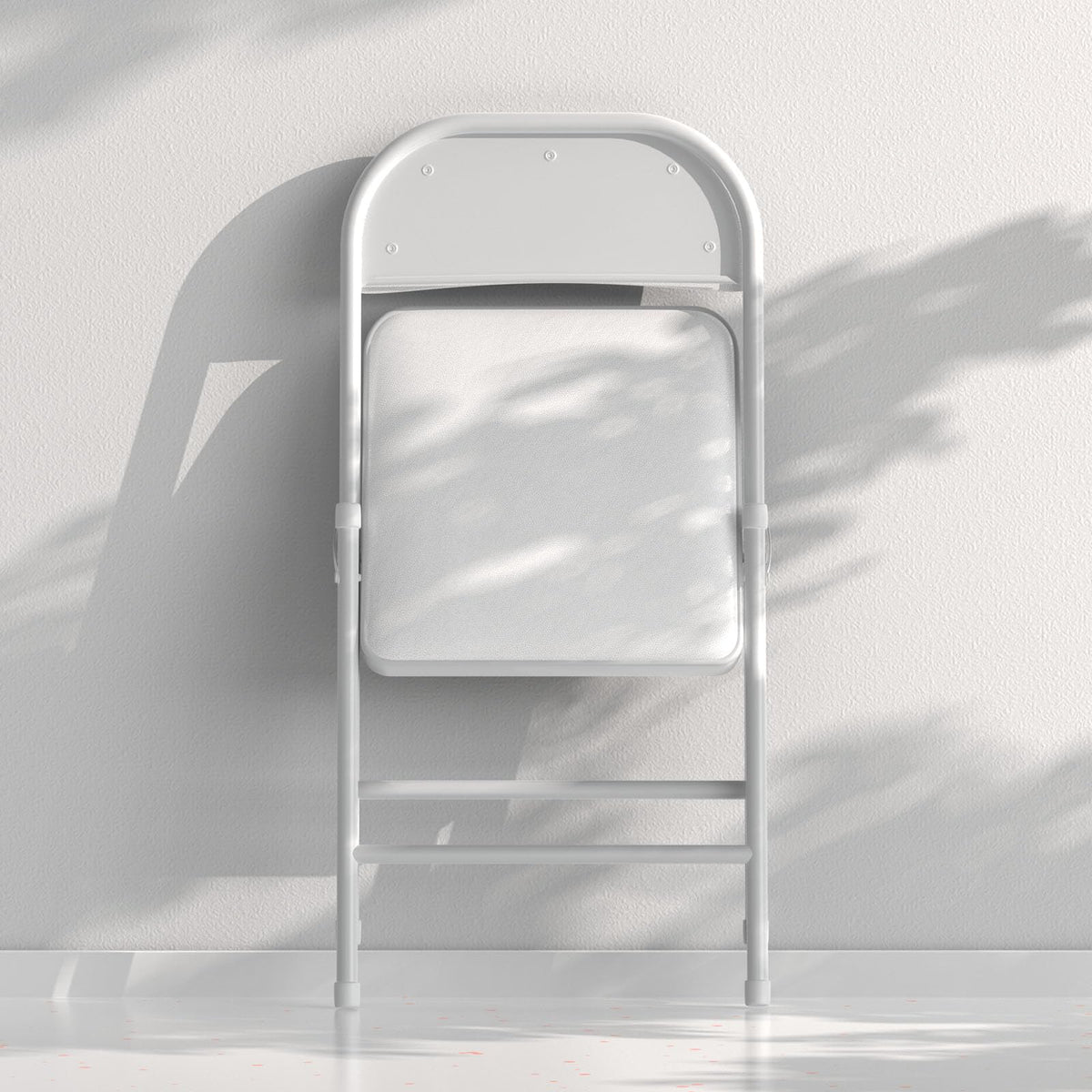 White Vinyl Padded Folding Chairs 4 Pack X6275