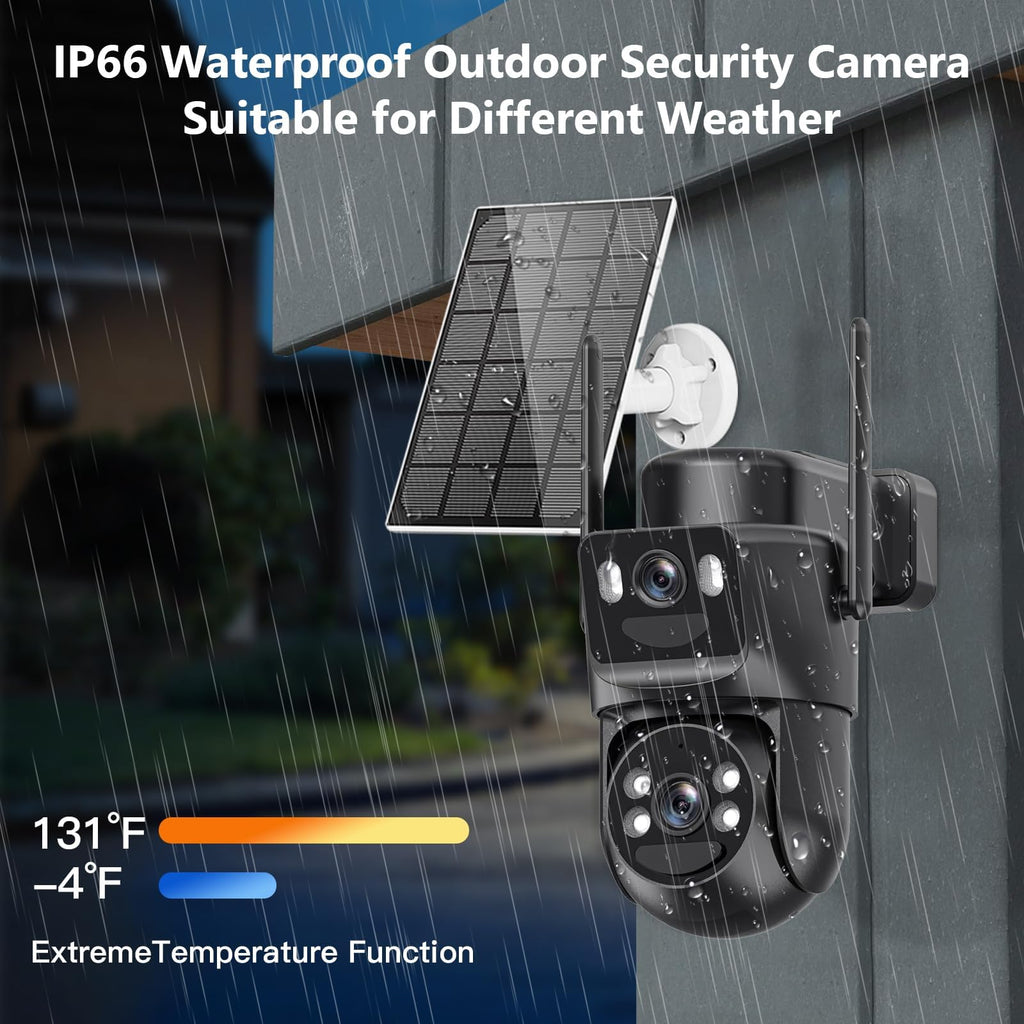 4K Solar Security Camera Wireless Outdoor Battery Powered 360°PTZ P92358