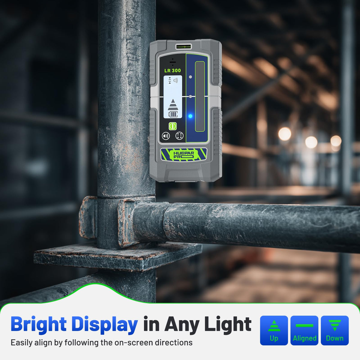 LCD LED Laser Detector Green Red Beams Outdoor IP65 Magnet Clamp M701025