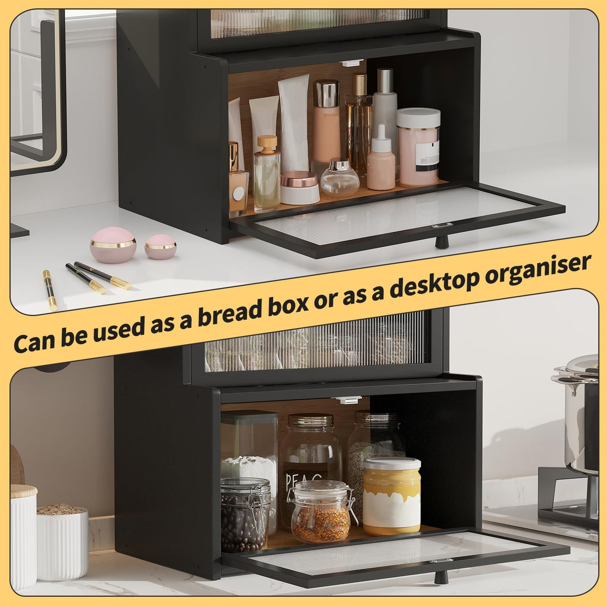 Bamboo Bread Box with Window B854