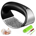 Stainless Steel Garlic Press Rocker with Silicone Peeler N39434