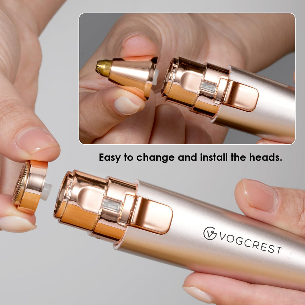 2 in1 Eyebrow Facial Trimmer with Replacement Heads N363