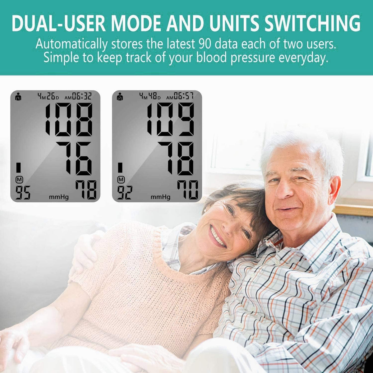 Upper Arm Automatic Digital Blood Pressure Monitor Large Cuff H974