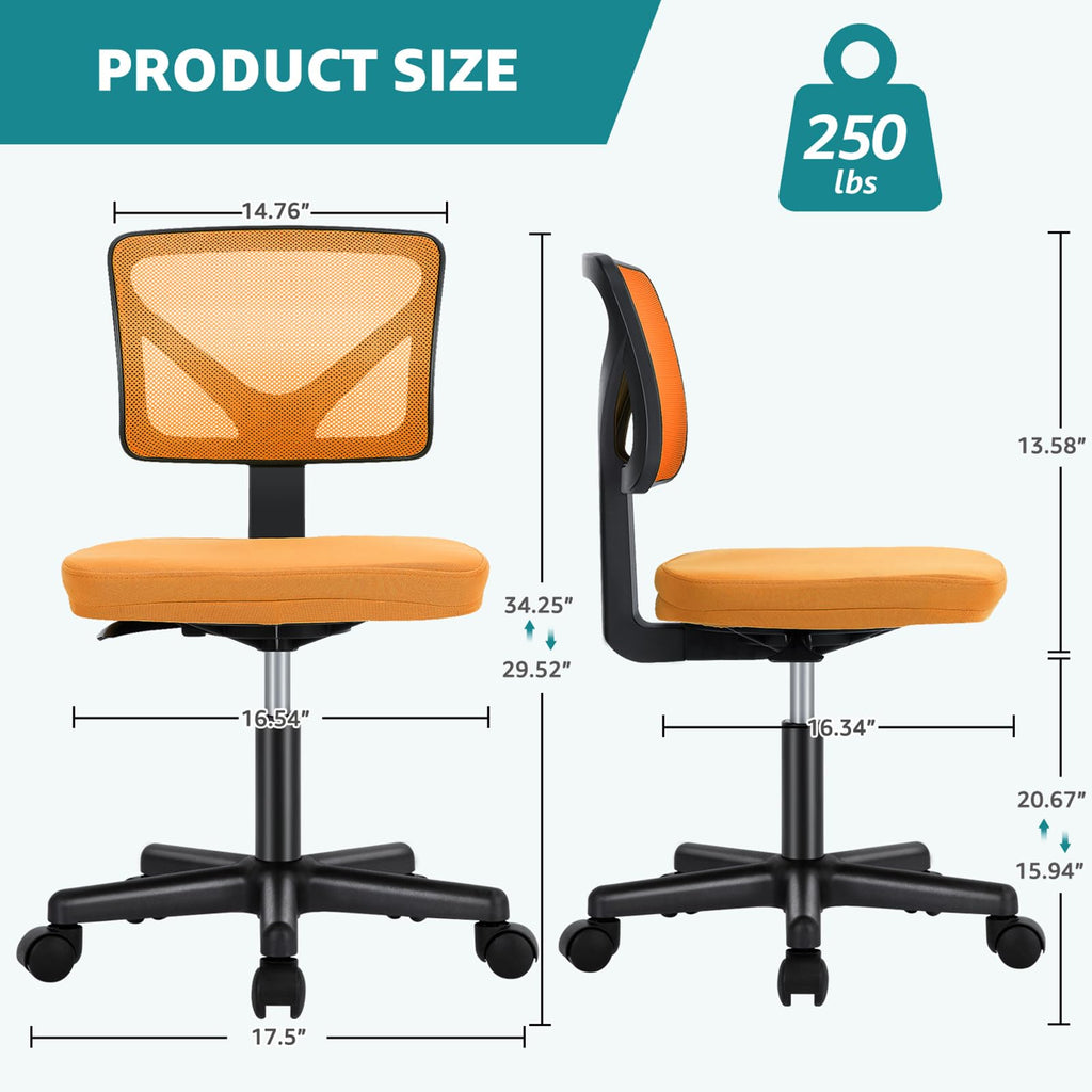 Armless Ergonomic Home Office Chair U156