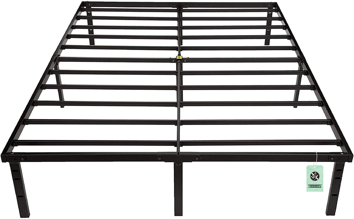 Queen Size Black Steel Platform Bed Frame E77679