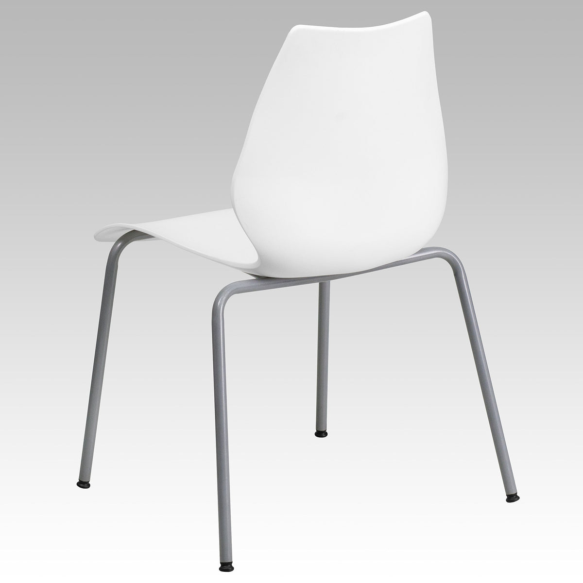 White Plastic Stacking Chairs Set of 5 W834