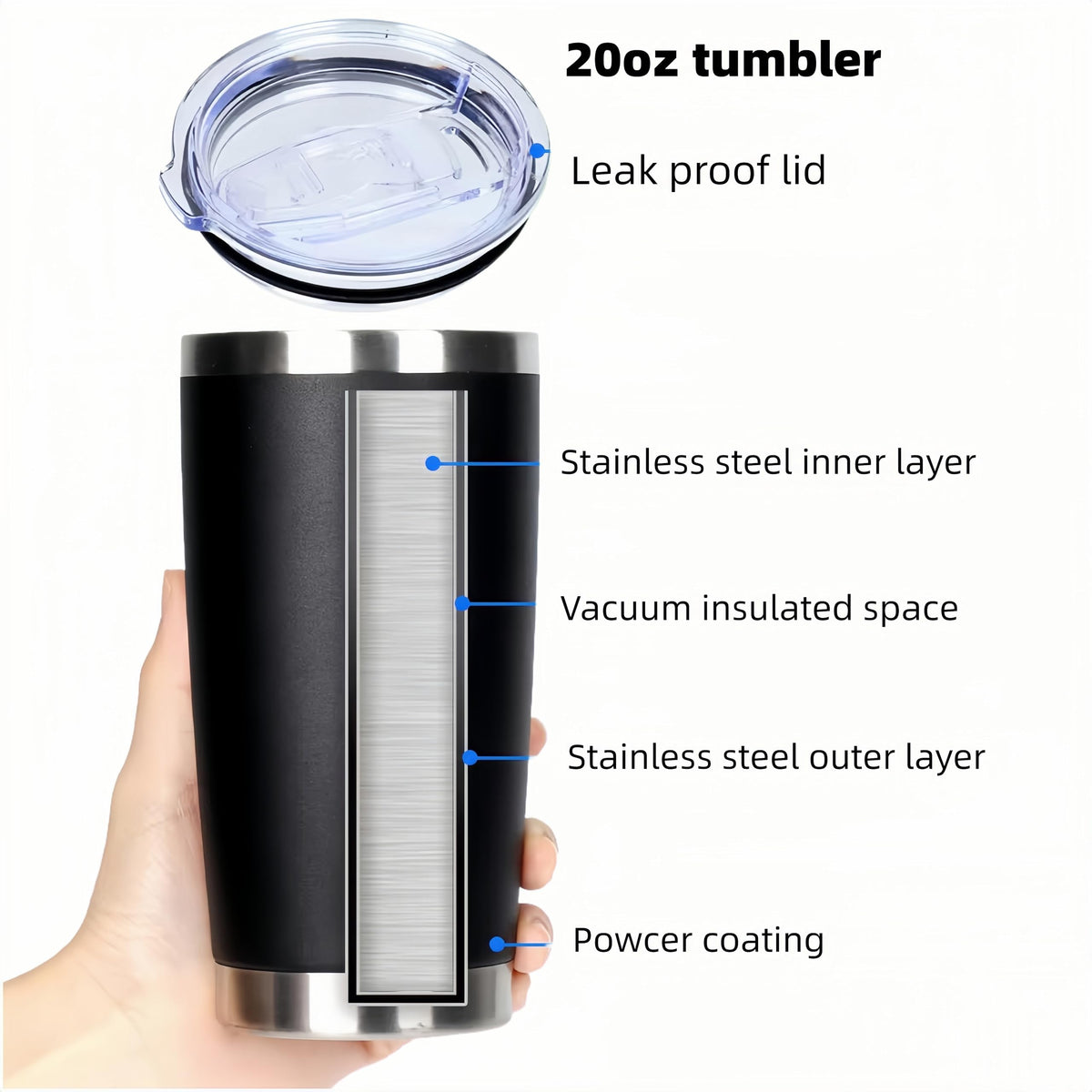 20 oz Stainless Steel Insulated Tumbler G8802