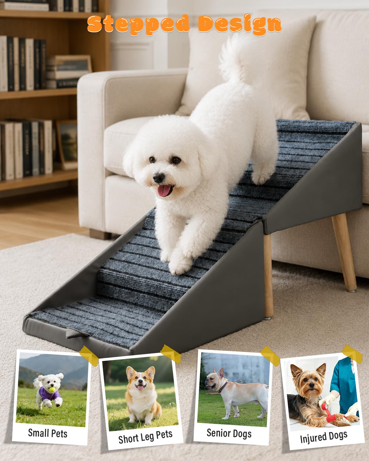 Foldable 4 Steps Non-Slip Pet Stairs Z3422