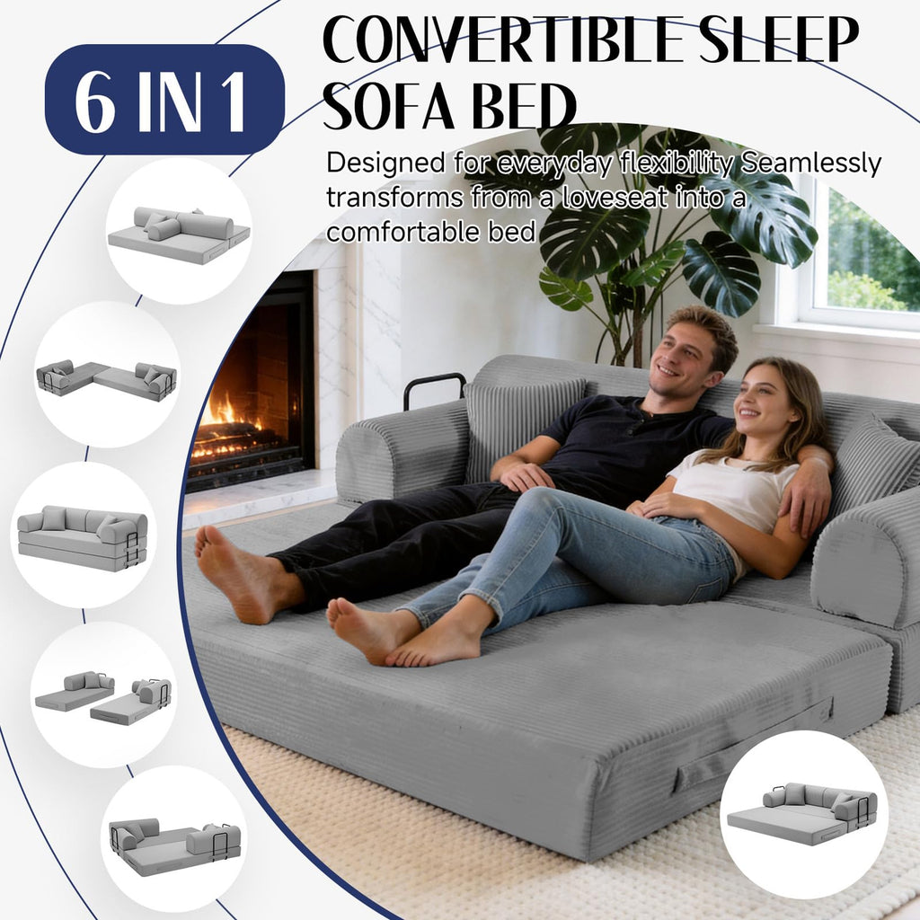 Convertible Sofa Bed with High Back P8387