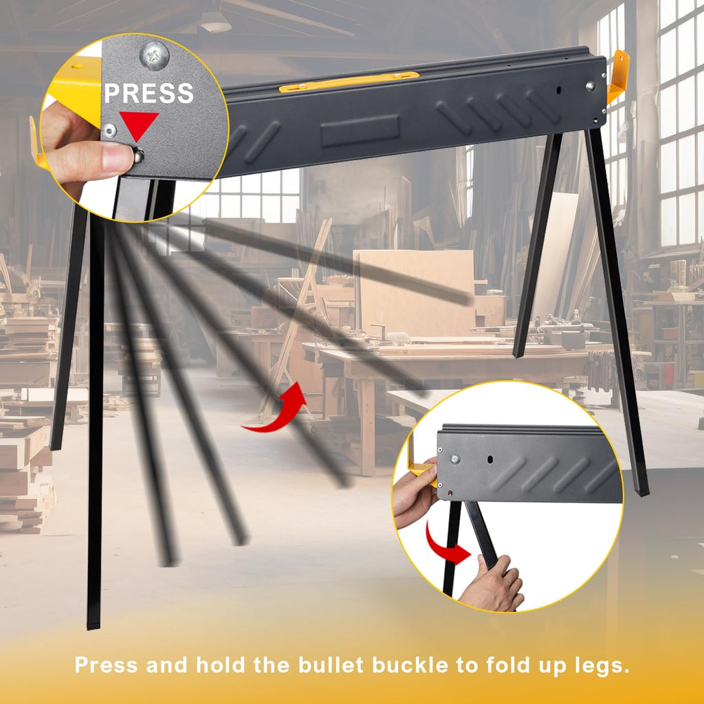 2 Pack Heavy Duty Folding Saw Horses Table W761