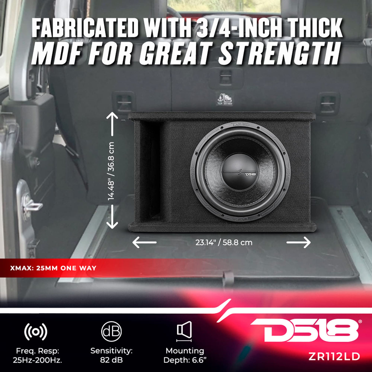 12" Single Subwoofer Loaded Enclosure Ported Box M5214