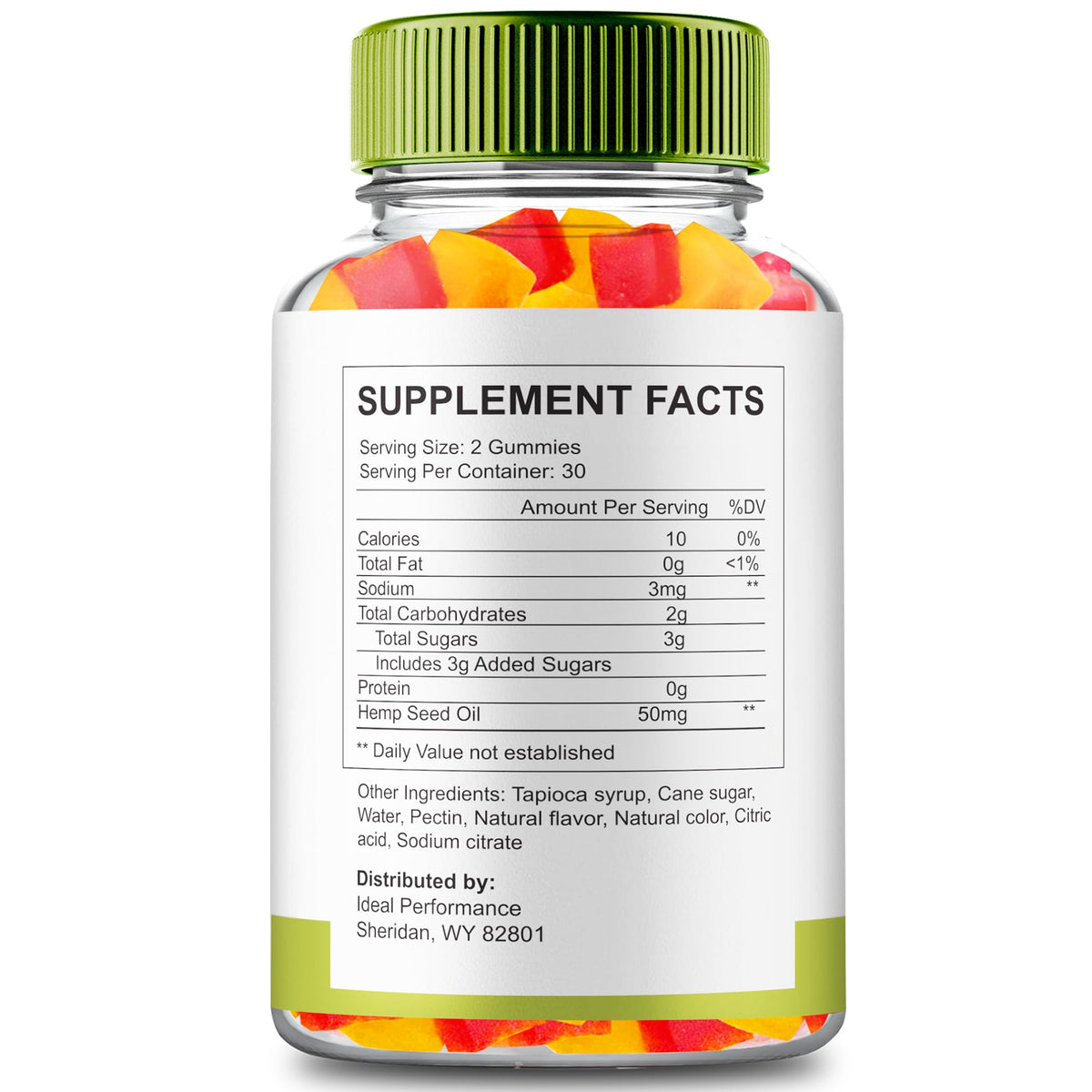 60 Gummies Hemp Gummies with Hemp Seeds Organic Extract M7274