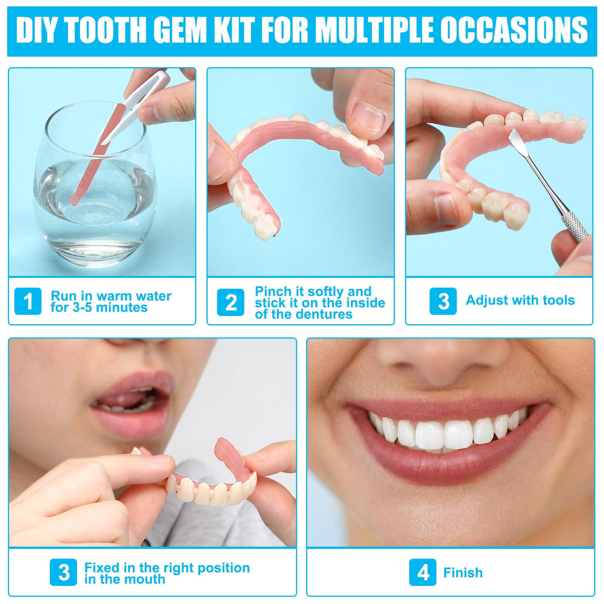 35 Pcs Dentures Repair Kit with Tools Q71687