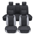 Leather Waterproof Car Seat Cover Full Set Black M9499
