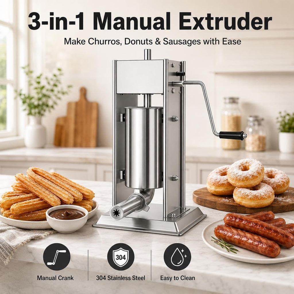 Manual Churro Maker & Sausage Filler, Stainless Steel E806956