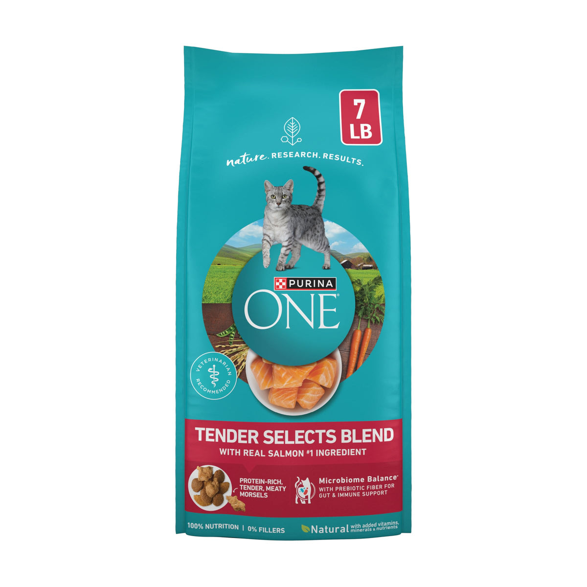 Dry Cat Food, Salmon, 7 lb Bag D719653