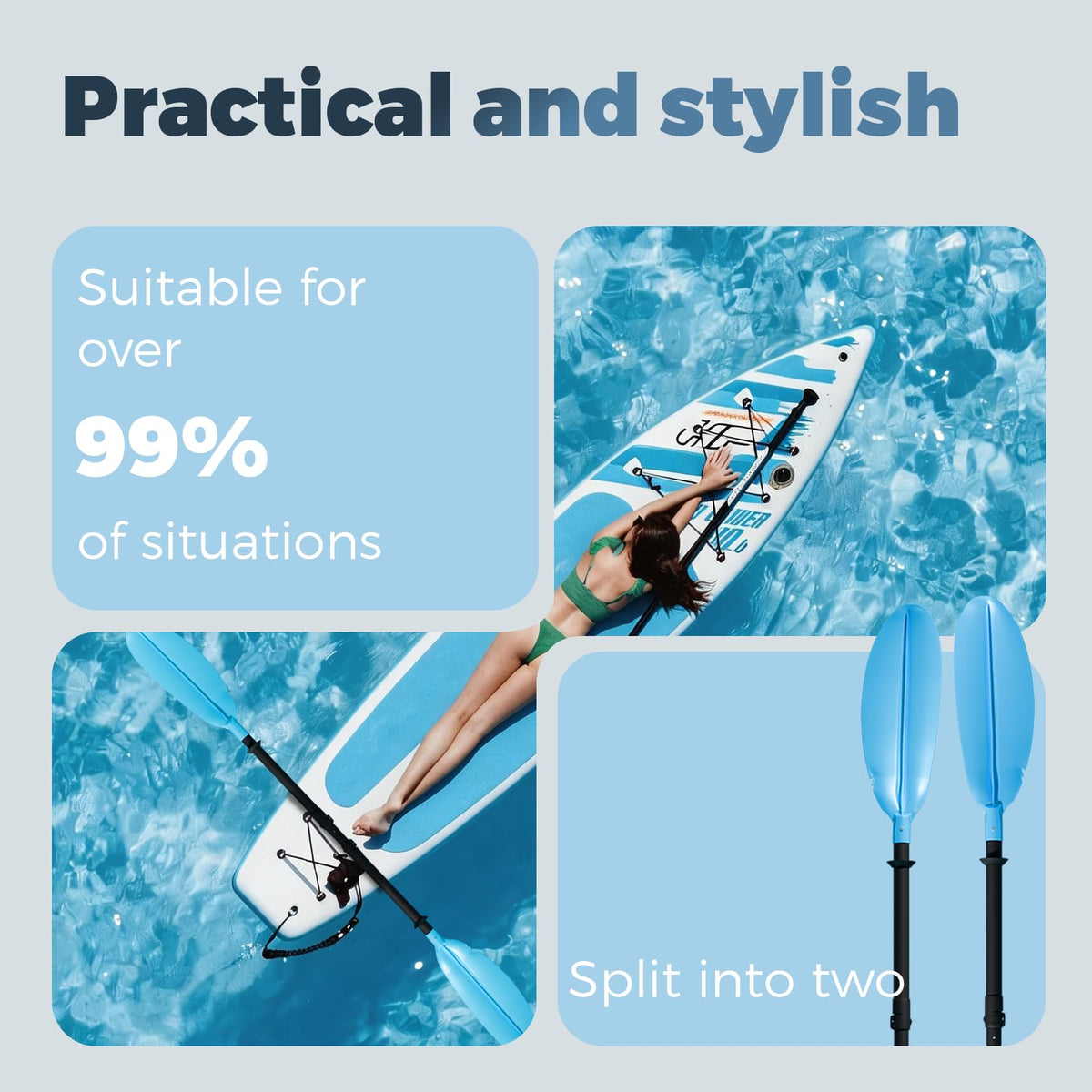96 Inches Aluminum Alloy Kayak Paddle S7490