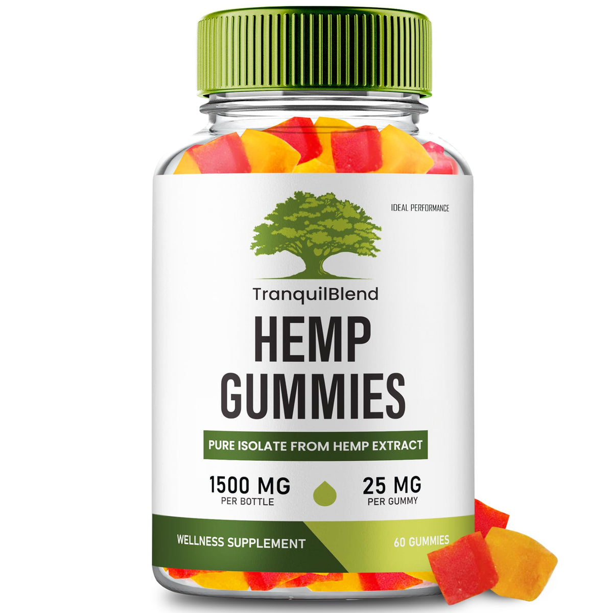60 Gummies Hemp Gummies with Hemp Seeds Organic Extract M7274