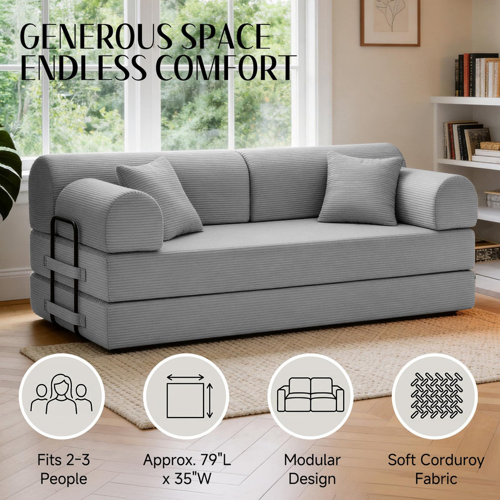 Convertible Sofa Bed with High Back P8387