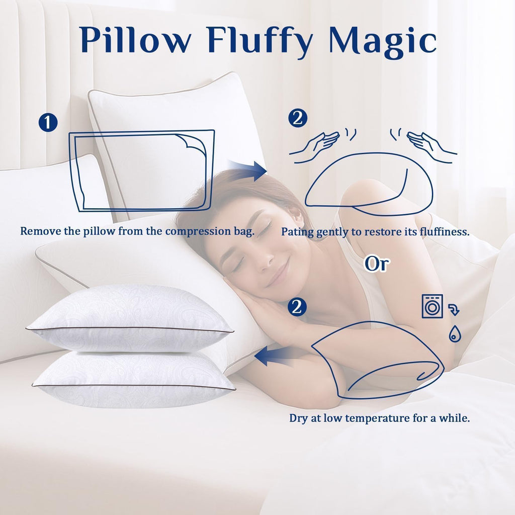 King Size Pillows 2 Pack Cooling Down Alternative J685