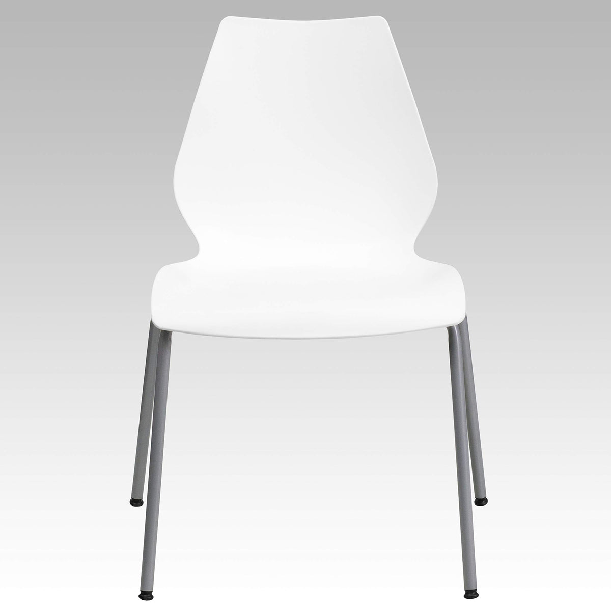 White Plastic Stacking Chairs Set of 5 W834